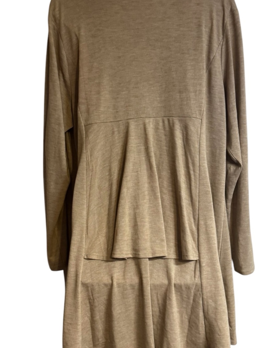 LOGO by Lori Goldstein Open-Front Longer Cardigan w/Back Detail PLUS: 1X #14 - Picture 4 of 9
